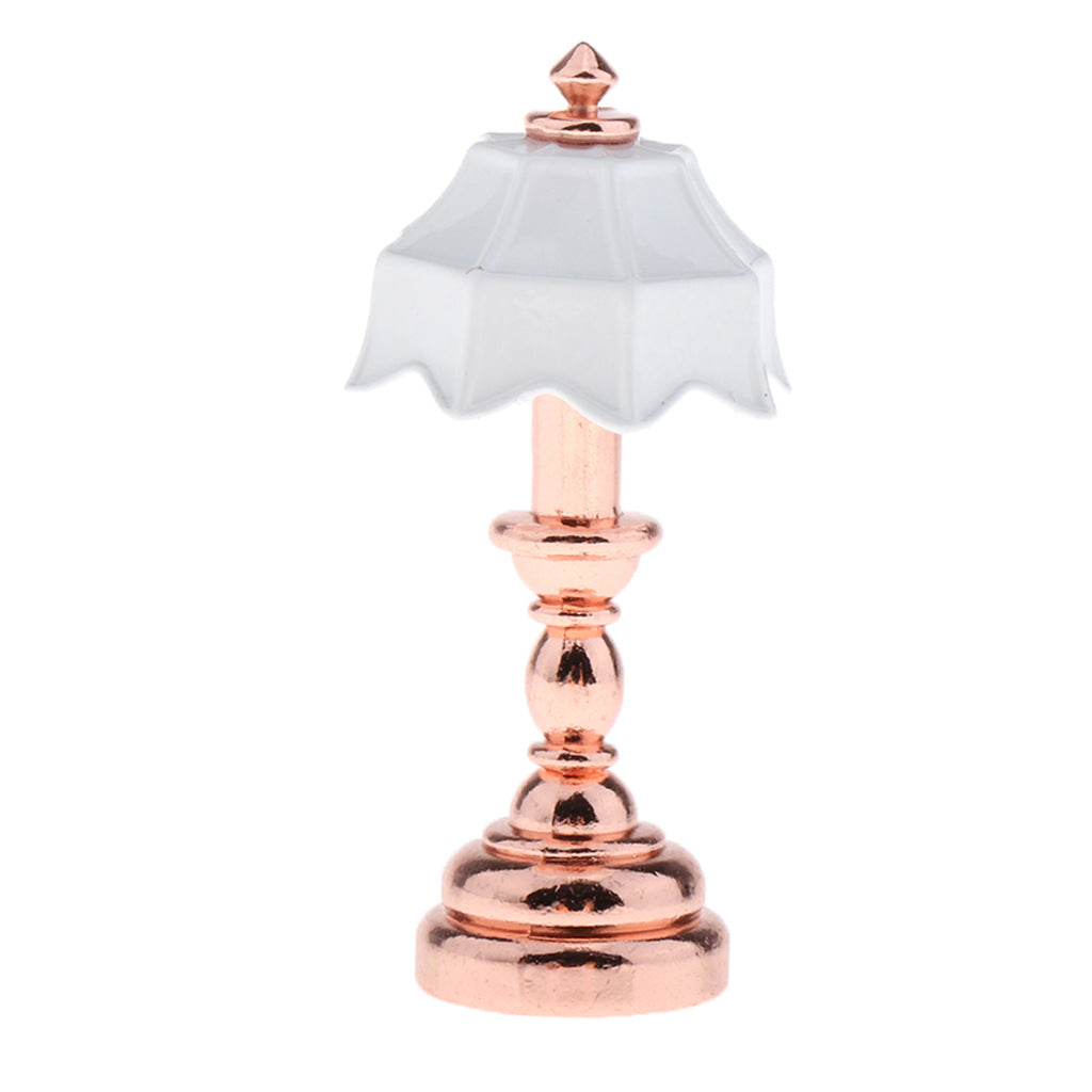 1:12 Dollhouse Metal Table Lamp / Bedside Lamp   2/2