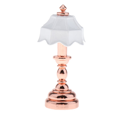 1:12 Dollhouse Metal Table Lamp / Bedside Lamp   2/2