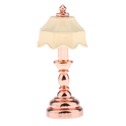 1:12 Dollhouse Metal Table Lamp / Bedside Lamp   2/2