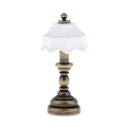 1:12 Dollhouse Metal Table Lamp / Bedside Lamp   2/2
