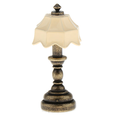 1:12 Dollhouse Metal Table Lamp / Bedside Lamp   2/2