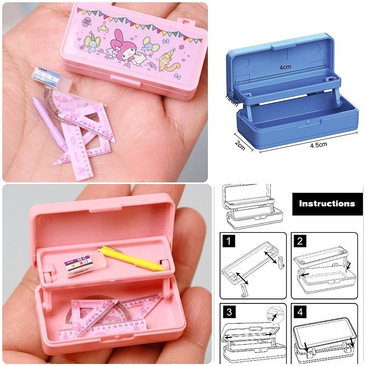 Double-Decker Mini Desk Set - A Nostalgic Journey in 1:12 Scale" Subheadline