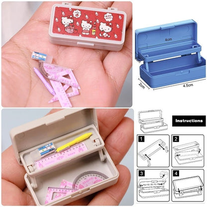 Double-Decker Mini Desk Set - A Nostalgic Journey in 1:12 Scale" Subheadline
